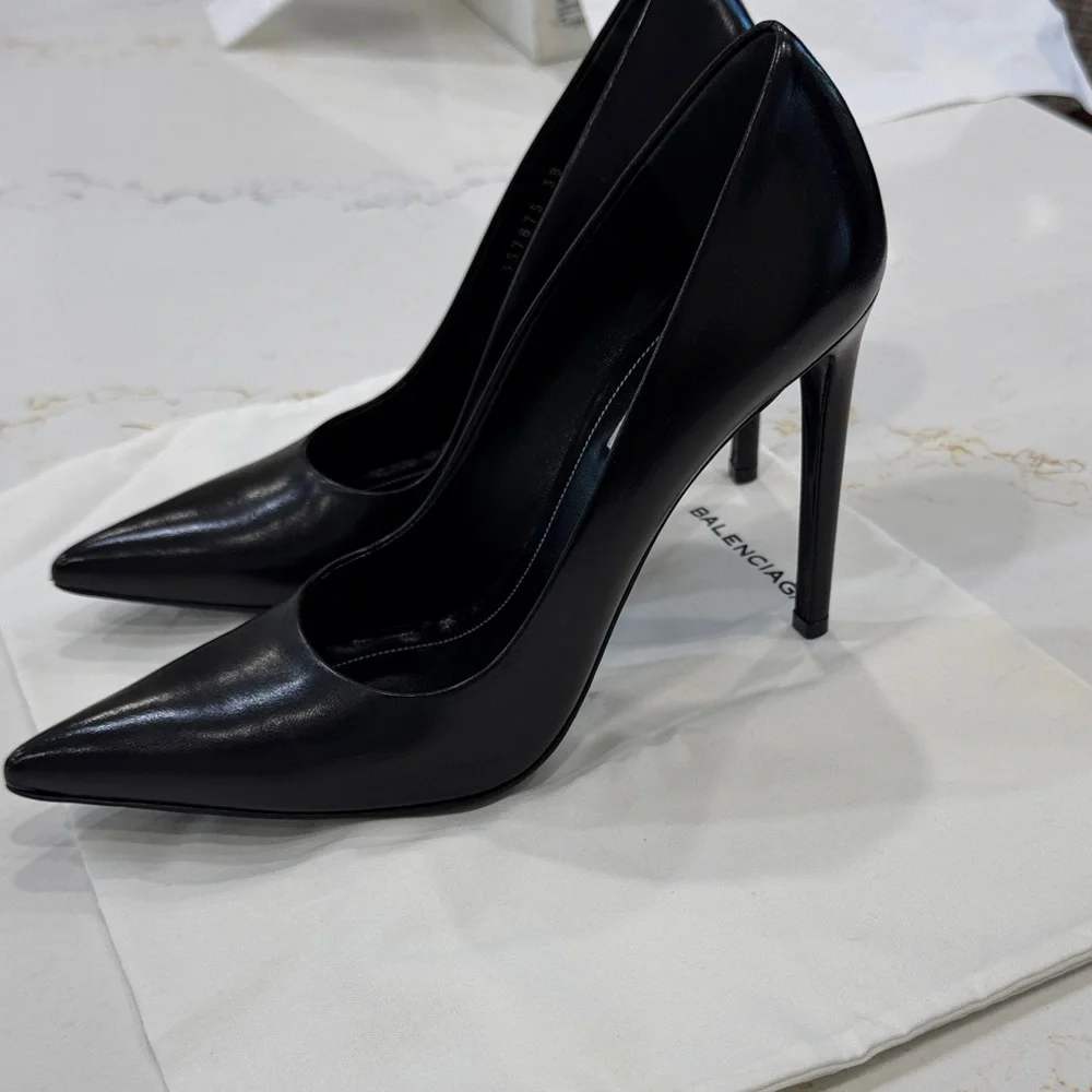 Balenciaga Black Leather Heels - Picture 11 of 12